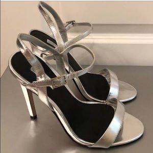 Top Shop Metallic Silver Stilettos. Size 8.